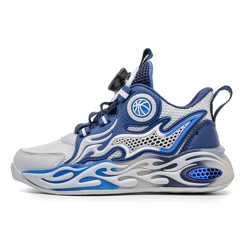 Children's Shoes Spring And Summer Breathable Cushioning Running Shoes Rotating Buckle Sports Shoes_voghion.com