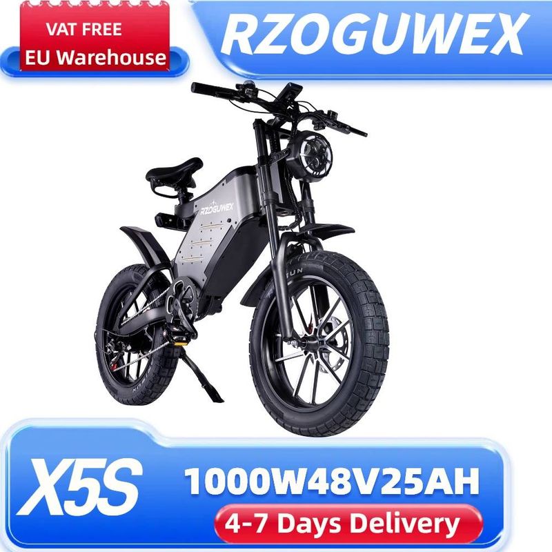 RZOGUWEX X5S Electric Bike 48V 25AH Battery 1000W Motor 26inches_voghion.com