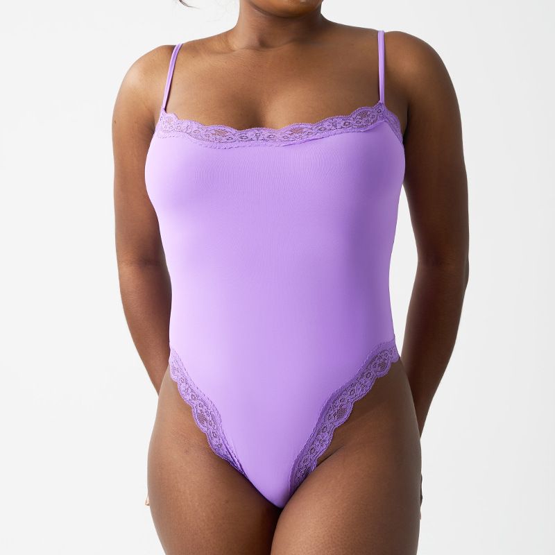 Women's Intimates Lace Edge Adjustable Jumpsuit Tight Inner Vest Double Layer Body Shaping Clothes Female Sling_voghion.com