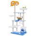 Multi-level Ocean-themed Cat Tree Tower With Sisal Covered Scratching Posts_voghion.com