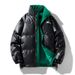 2025 New Winter Stand Collar PU Leather Men's Trendy Brand White Duck Down Puffer Jacket Couple Coat_voghion.com