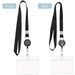 PVC Waterproof ID Card Holder ID Lanyard Easy To Pull Buckle Retractable Easy To Pull Badge Buckle_voghion.com