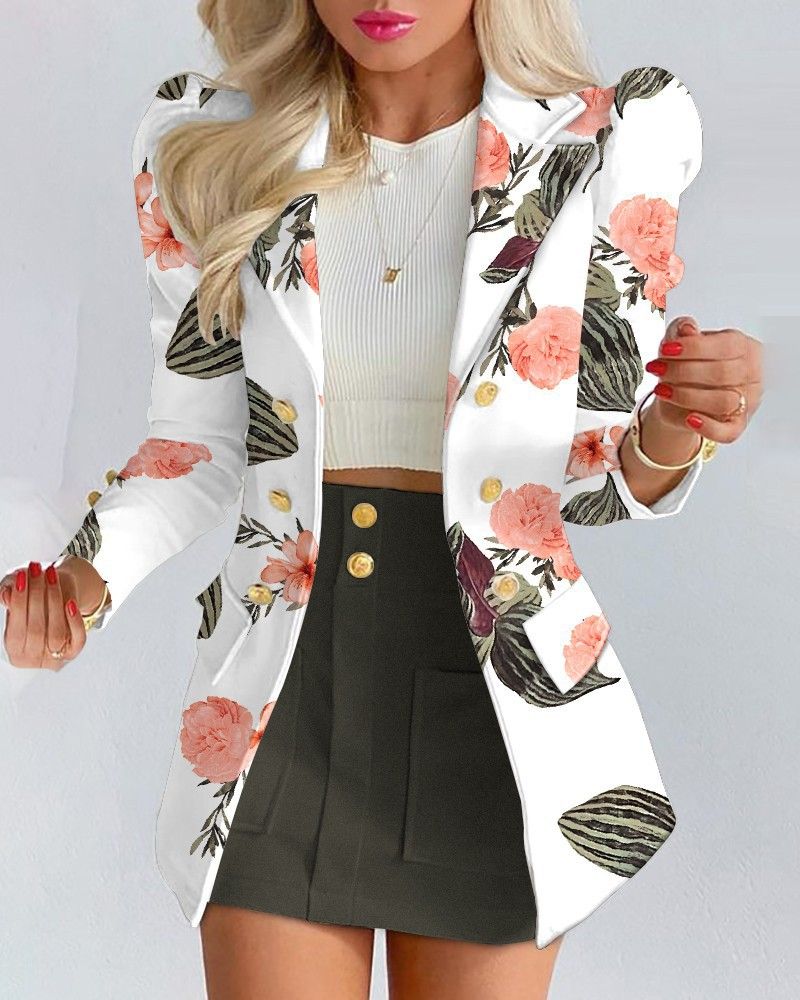 Blazer a maniche lunghe da donna Streetwear wer_voghion.com