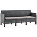2 Piece Patio Lounge Set with Cushions PP Rattan Anthracite_voghion.com