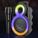 ZQS8163RGB Lantern Stereo õues karaoke kodune mikrofon integreeritud Bluetooth väike kõlar_voghion.com