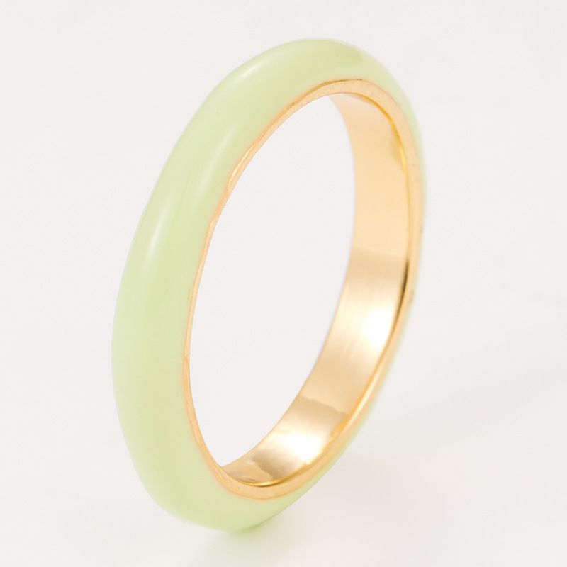 Enamel Drip Ring Rainbow Ring Set Women's Ring_voghion.com