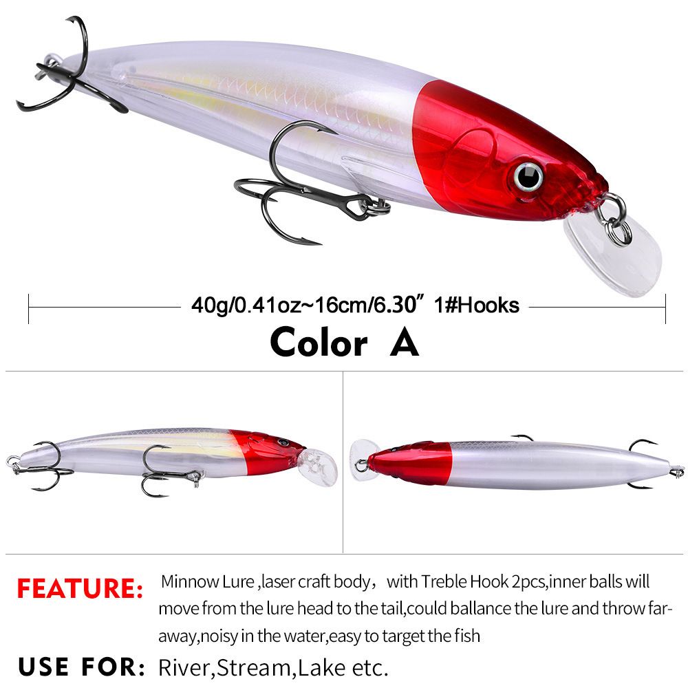 Bionic Floating Lua 16cm 40g Plastik Sert Olta Yemi Uzun Atışlı Askılı Minnow_voghion.com