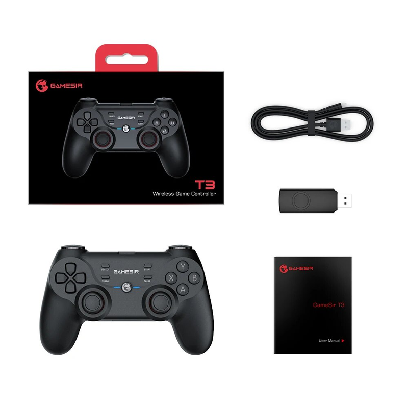 GameSir T3 Wireless Gamepad Game Controller PC Joystick for Android TV Box Desktop Computer Laptop Windows 7 10 11_voghion.com