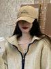 Retro Soft Top Baseball Hat For Women Spring And Autumn Cotton All Match Letter Embroidery Face Small Duckbill Cap_voghion.com