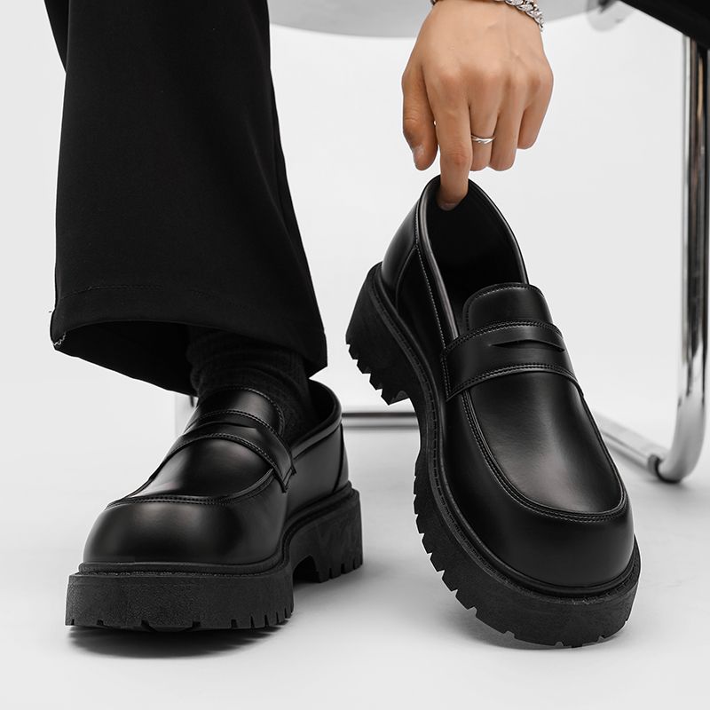 Zuoluo Footwear Industry - Z30 2024 Big Head Leather for Men's Leisure and Business, One Step Padded Bean Shoes_voghion.com