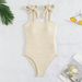 Women's new sling small pit strip swimsuit female summer solid color belly-covering tight one-piece bikini_voghion.com