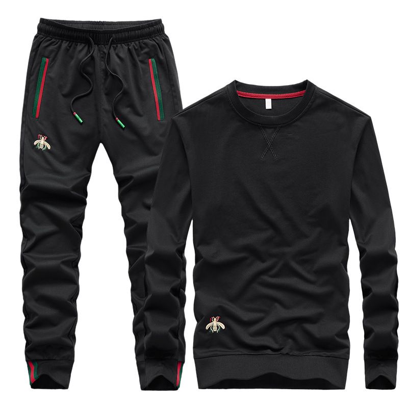 2023 New Spring Set Men's Fashion Fashion Embroidery Little Bee Set Men's_voghion.com