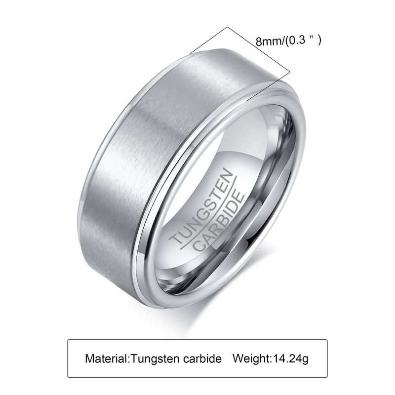 Gioielli da uomo Anello in acciaio al tungsteno Anello semplice in acciaio blu nero Accessori di personalità_voghion.com