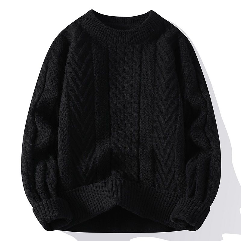 Maglione lavorato a maglia a trecce, comodo, da donna e da uomo, oversize, per Natale, per coppie, invernale, caldo e morbido, casual._voghion.com