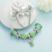 Charm Bracelets Fashion Trend DIY Style Bracelet Green Glass Bracelet Alloy Large Hole Beads Jewelry_voghion.com