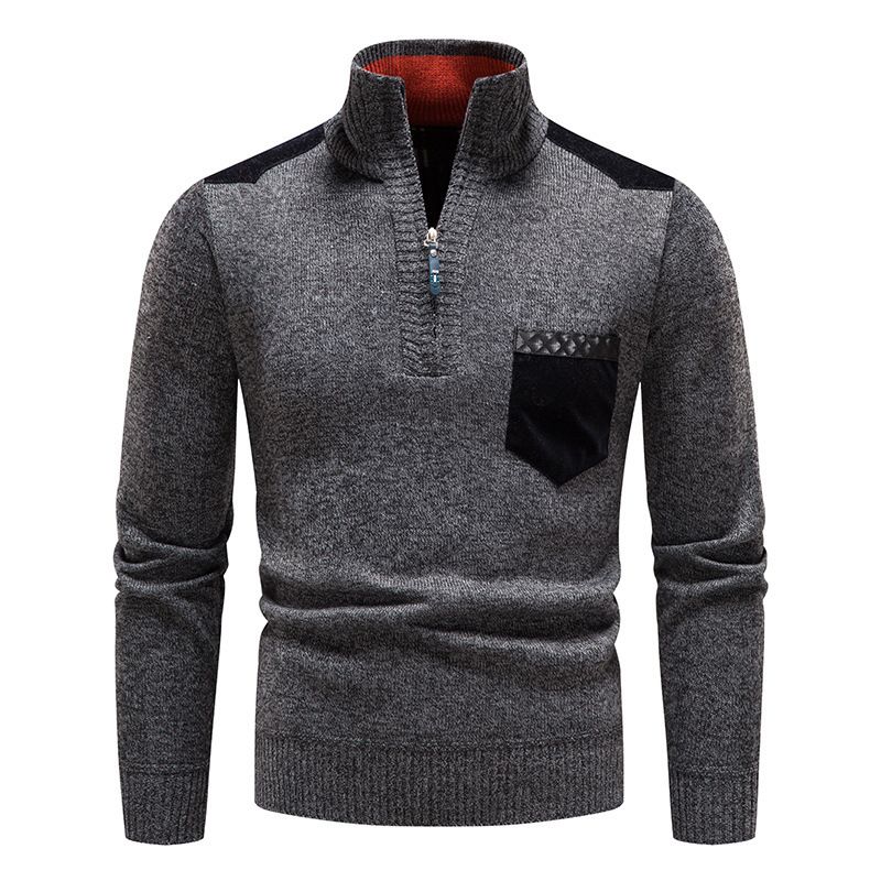 Maglione di lana spesso con collo alto da uomo, autunno e inverno, copricapo più grasso, linea di yard extra, top di lana_voghion.com