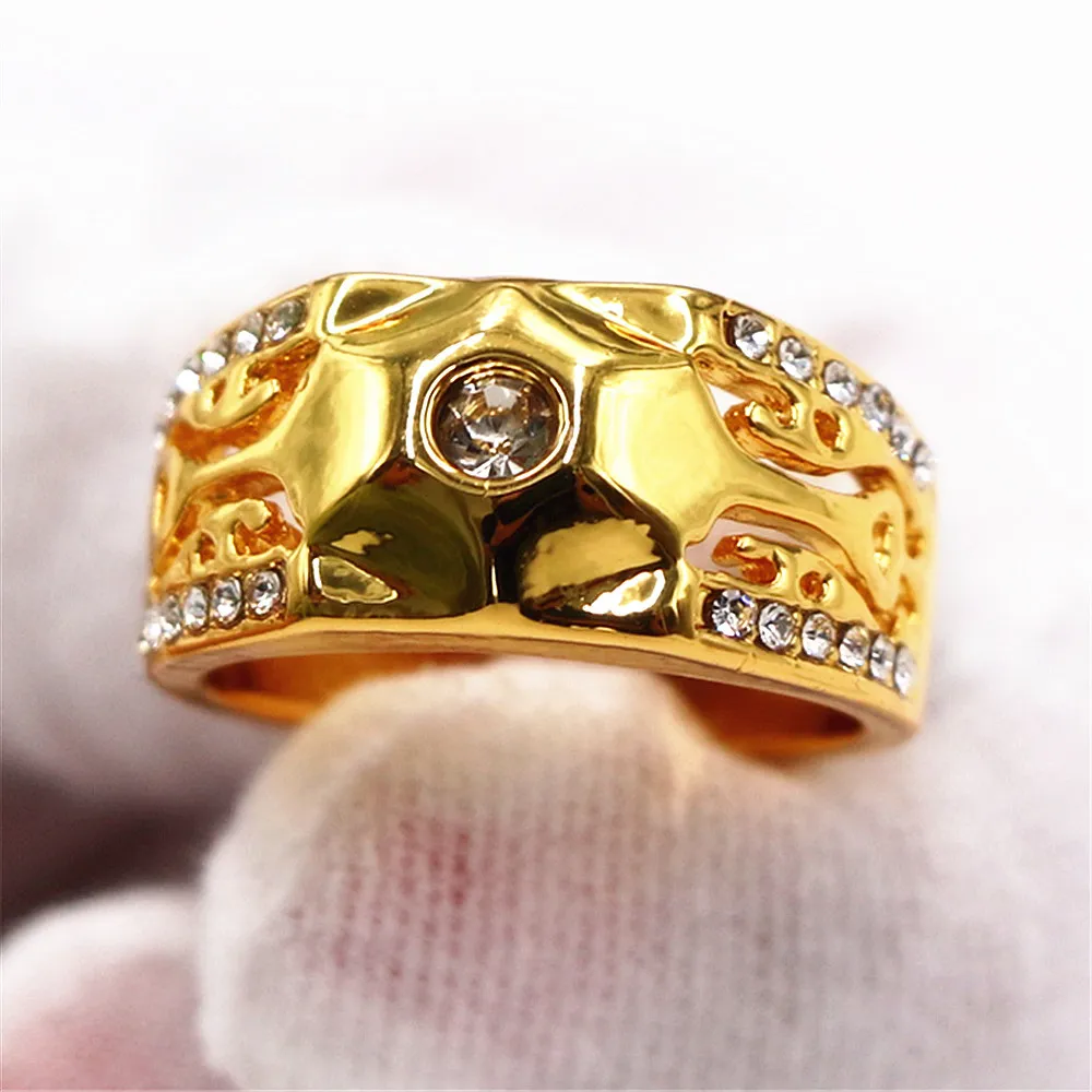 Jewelry Plated Couple Simulation Diamond Engagement Ring, Men's And Women's Ring Set_voghion.com