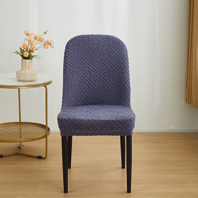 Nordic simple brushed jacquard curved chair cover household all-inclusive dining chair cover seat protection cover_voghion.com