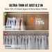 VEVOR Hangers, 0.2 In Ultra-Thin, 50 Pack White Plastic Hangers With Stable Triangular Top Structure & Wider Notch Design, Non-Slip Space Saving Hangers, Fit For T-Shirt, Shirt, Sling & Pant_voghion.com