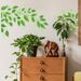Nordic stil green leaf home selbst-adhesive papier N1755 wohnzimmer schlafzimmer PVC dekorative wand aufkleber_voghion.com