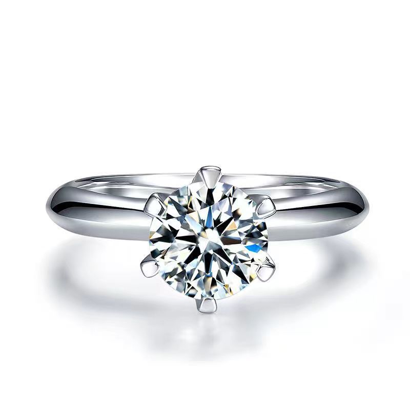 Ti Jia/T Jia, diamante di alta qualità con sei artigli simulati, trasmissione in diretta, per donne, proposta di coppia semplice e alla moda_voghion.com