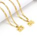 Collana da donna in acciaio inossidabile con ciondolo a forma di numero fortunato placcato in oro, stile hip hop, di alta qualità, in acciaio al titanio._voghion.com