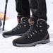 Bottes de neige d'hiver en peluche chaudes en coton légères 48 grandes bottes d'extérieur du nord-est antidérapantes simples et polyvalentes pour hommes_voghion.com