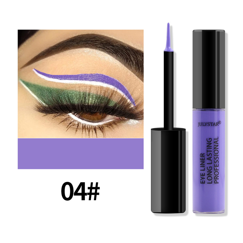 Julysatr Color Makeup Bunte fleckenfreie matte wasserfeste Lidschattenflüssigkeit_voghion.com