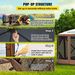 VEVOR Camping Gazebo Screen Tent; 12*12ft; 6 Sided Pop-up Canopy Shelter Tent with Mesh Windows; Portable Carry Bag; Stakes_voghion.com