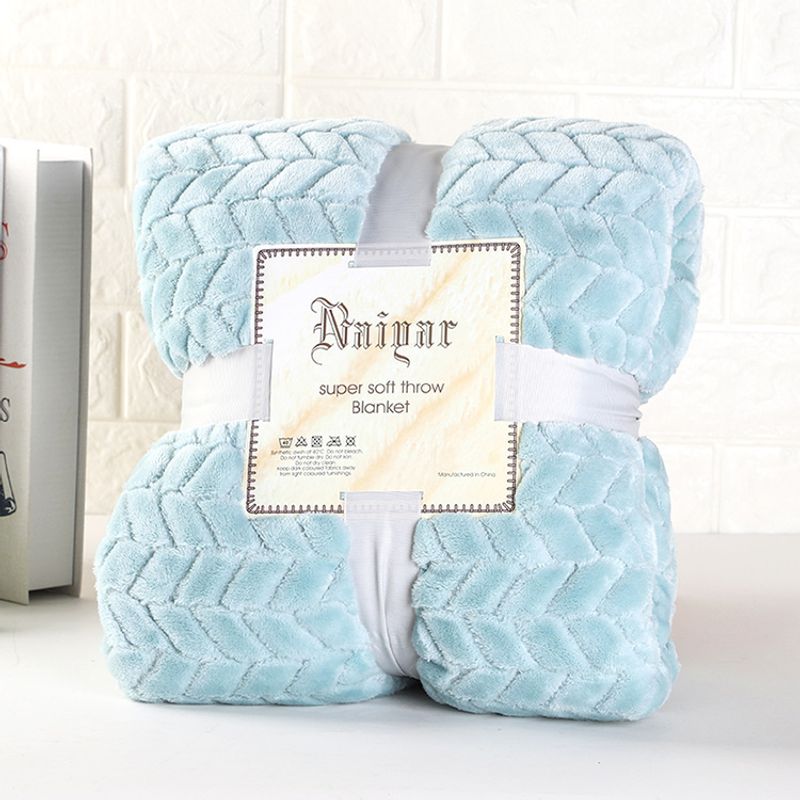 Braided wavy flannel blanket double layer cover blanket thick blanket air conditioning blanket nap blanket_voghion.com