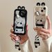 3D Cartoon Panda Case with Lanyard, TPU Protective Cover for 7-15 Pro Max, Cute Summer Trendy Shockproof Basic Case with Panda Charm Accessory_voghion.com