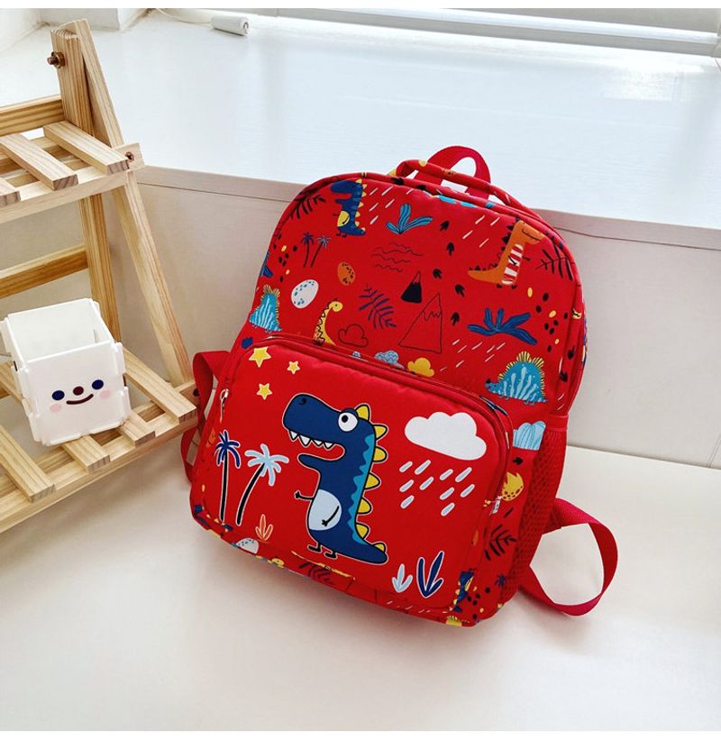 Andralyn New Children's Bag Cartoon Print Children's Backpack Trendy and Cute Dinosaur Kindergarten Backpack_voghion.com