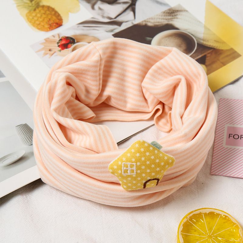 New cartoon for infants young children in autumn winter, windproof, thickened and warm baby striped scarf_voghion.com