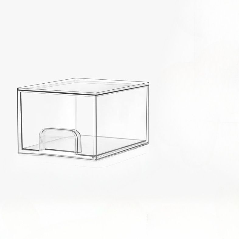 Organiseur de tiroirs de rangement en acrylique - Présentoir de bureau transparent à 3 niveaux pour maquillage, bijoux et fournitures de bureau (empilable et résistant aux rayures)_voghion.com