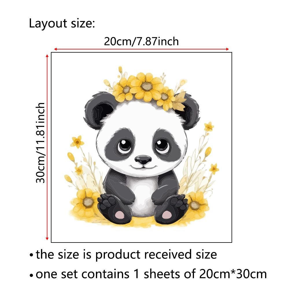 Toilet cartoon panda PVC N1835 toilet decoration wall sticker_voghion.com