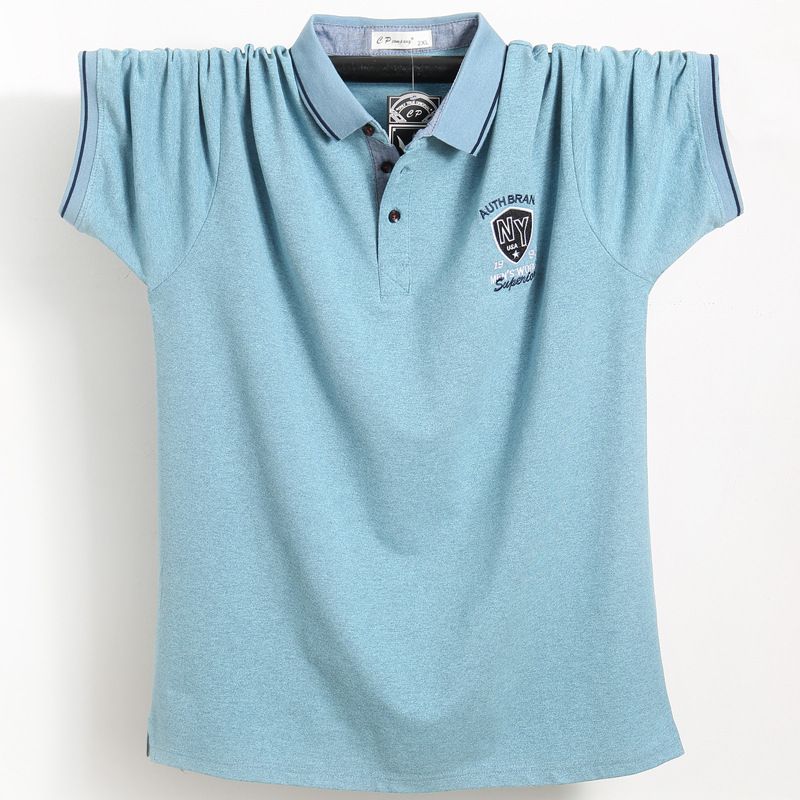Vêtements pour hommes 2024 T-shirt à manches courtes à revers pour hommes, grande taille, polo de style hongkongais, pour jeunes d'âge moyen et âgés, pull décontracté à demi-manches_voghion.com