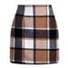 Modischer karierter Rock mit hoher Taille für Damen, enger Minirock aus Bleistiftwolle_voghion.com