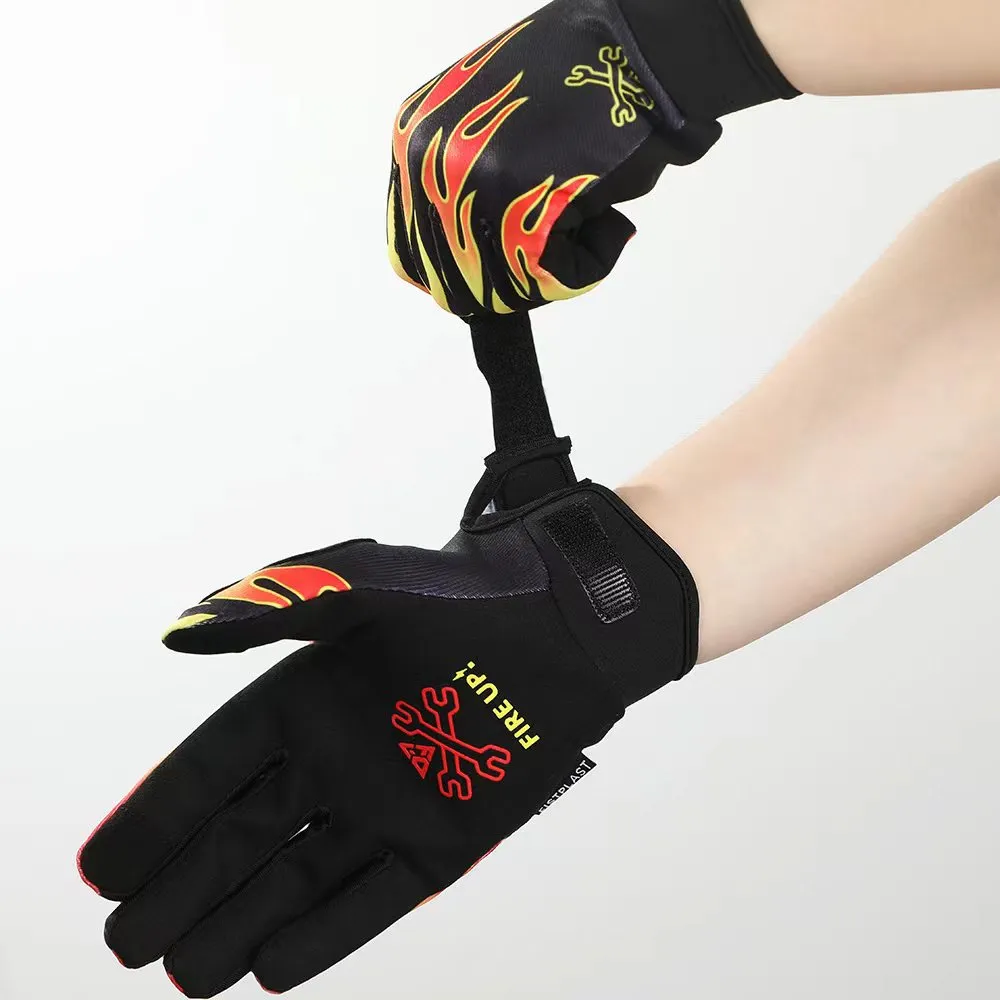 FISTPLAST Mountain Bike Wear Resistant Rainbow Touchscreen Off Road Motorcycle Riding Gloves_voghion.com