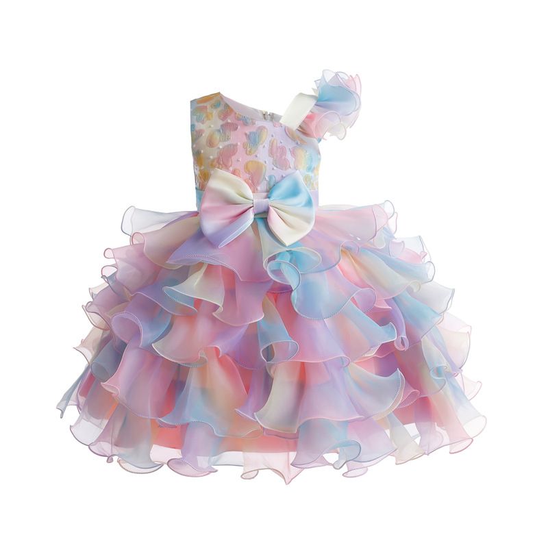 Mother&Kids Girls' Dress dress Princess child dress bow Female treasure pompadour dress high-end_voghion.com