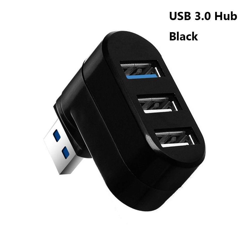 Universal Mini drehbarer 3-Port USB 3.0 Hub Hochgeschwindigkeitsdatenübertragung Splitter Adapter für Laptop MacBook Computer PC; 3-Port USB 2.0 Hub High Spee_voghion.com