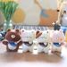 Plush Keychain Bear Adorable Cute Cartoon Animal Toy Soft Accessory Bag Charm_voghion.com