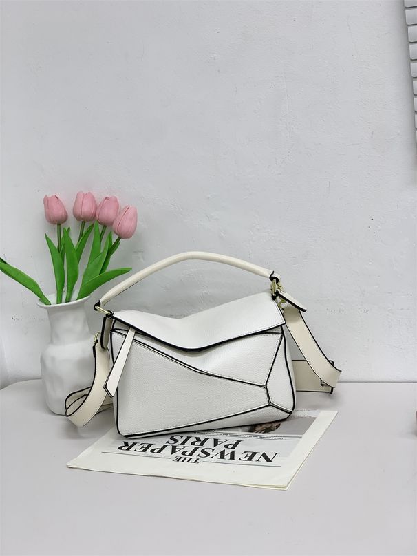 Puzzle Geometri Mini Moda Çok Yönlü Yastık Çanta Büyük Kapasiteli Koltuk Altı Omuz Askılı Çanta_voghion.com