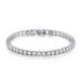 Lihong S925 Bracciale in argento sterling con zirconi e pallina da tennis, moda donna, semplice, fidanzamento, matrimonio, gioielli con ciondolo, 4 mm, 16-20 cm_voghion.com