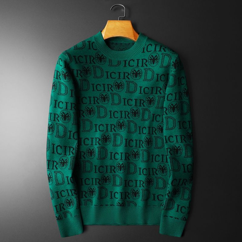 [Light luxury] European station men's winter burst letter jacquard high-end personality handsome all-match cashmere_voghion.com