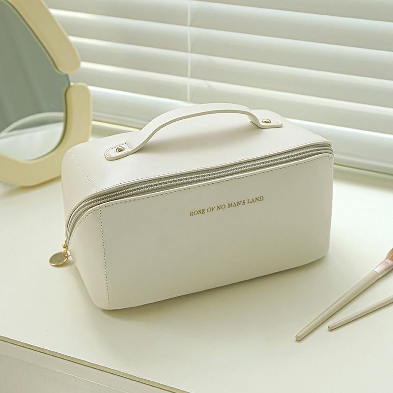 Ladies' Large-capacity Cosmetic Bag, Leather Cosmetic Bag, Multifunctional Article Organizer, Y2K Accessories, Ladies And Girls_voghion.com