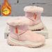Kids' Winter Snow Boots With Fleece Lining, High-Top Insulated Warm Shoes For Boys And Girls (Sizes 30-39, Black/Pink/Gray)_voghion.com