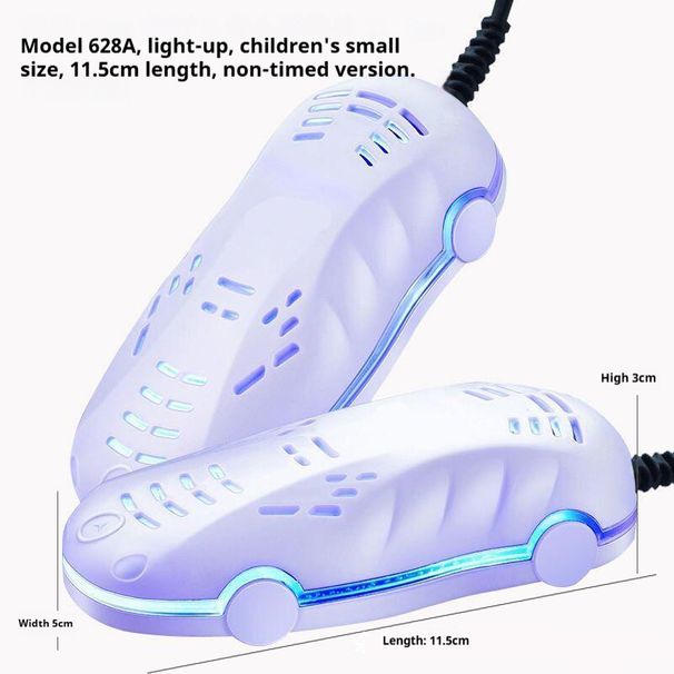 Shoe Dryer With LED Light – 12W Energy Saving, 220V EU/US/UK Plug Options, Adjustable Timer (Red/White, Small/Medium Size)_voghion.com