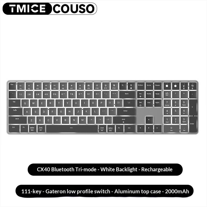 Ultra-Slim Bluetooth/Wired Mechanical Keyboard – Low-Profile Red Switch, Silent Typing, Chiclet Keycaps, RGB Backlit, Dual-Mode For Office & Gaming_voghion.com