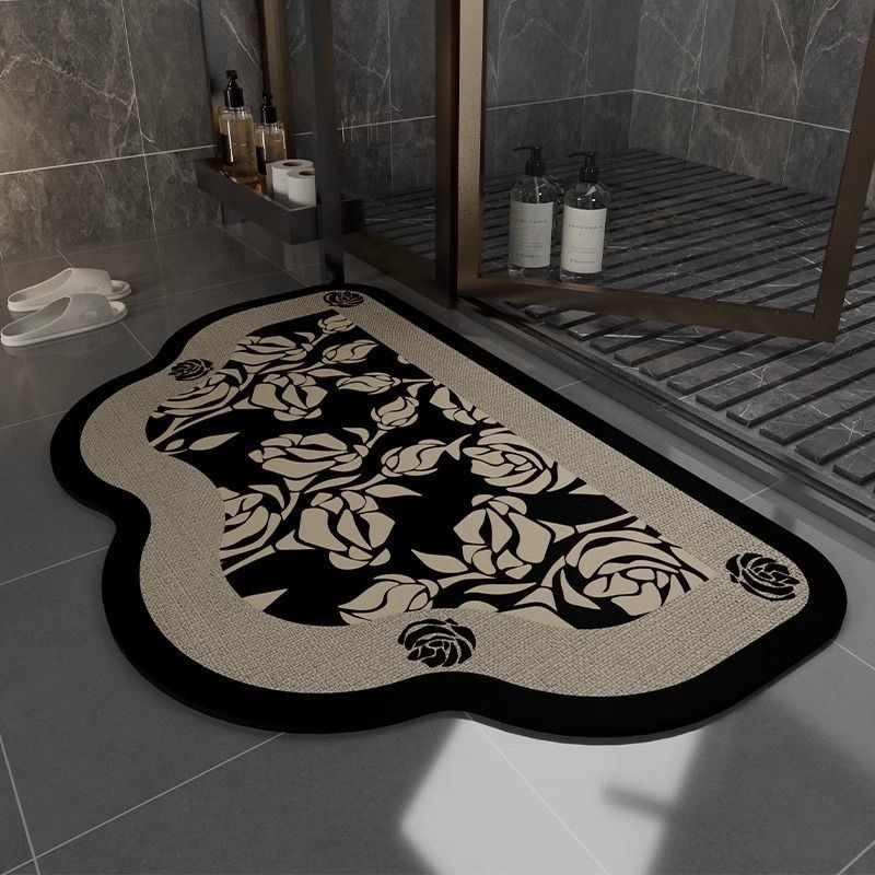 【1388 People Collected】Bathroom Non-Slip Absorbent Toilet Doorway Foot Mat Quick-Dry Bathroom Carpet Diatomaceous Earth_voghion.com
