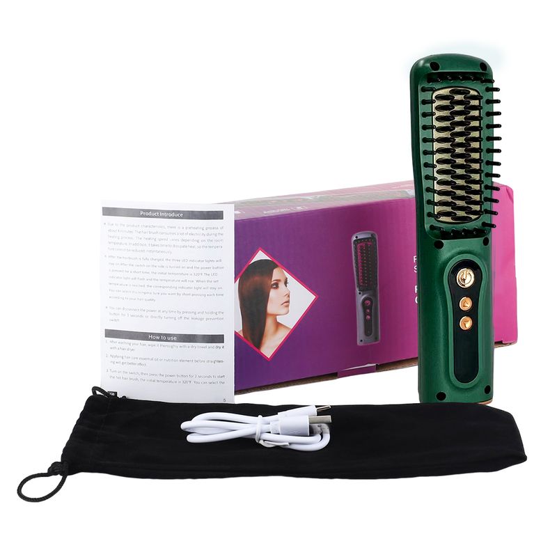 Glättung Professionelle Haarbürste 3 Gang Heizung Haar Lockenstab Multifunktionale Haarglätter Haar B_voghion.com